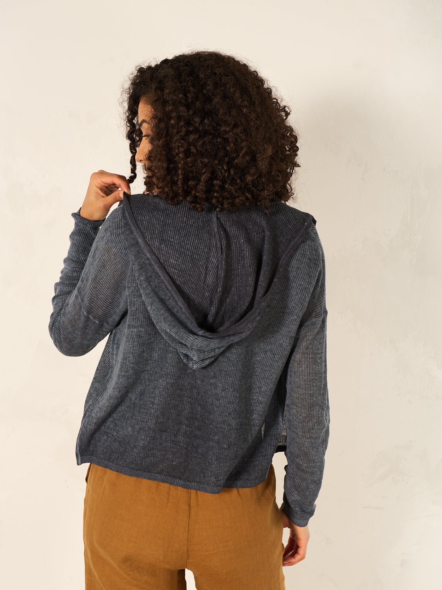 Leinenstrickjacke