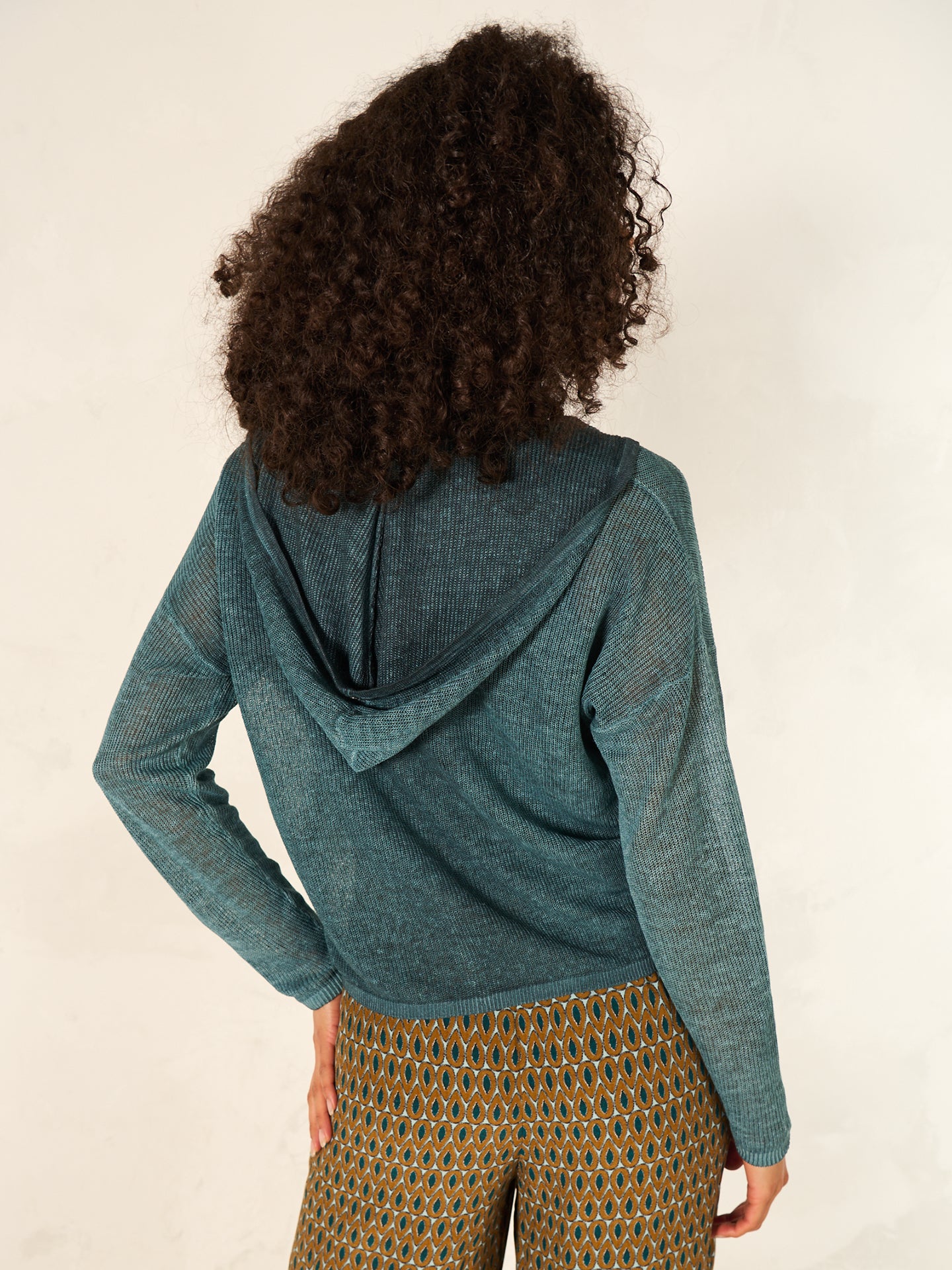 Leinenstrickjacke