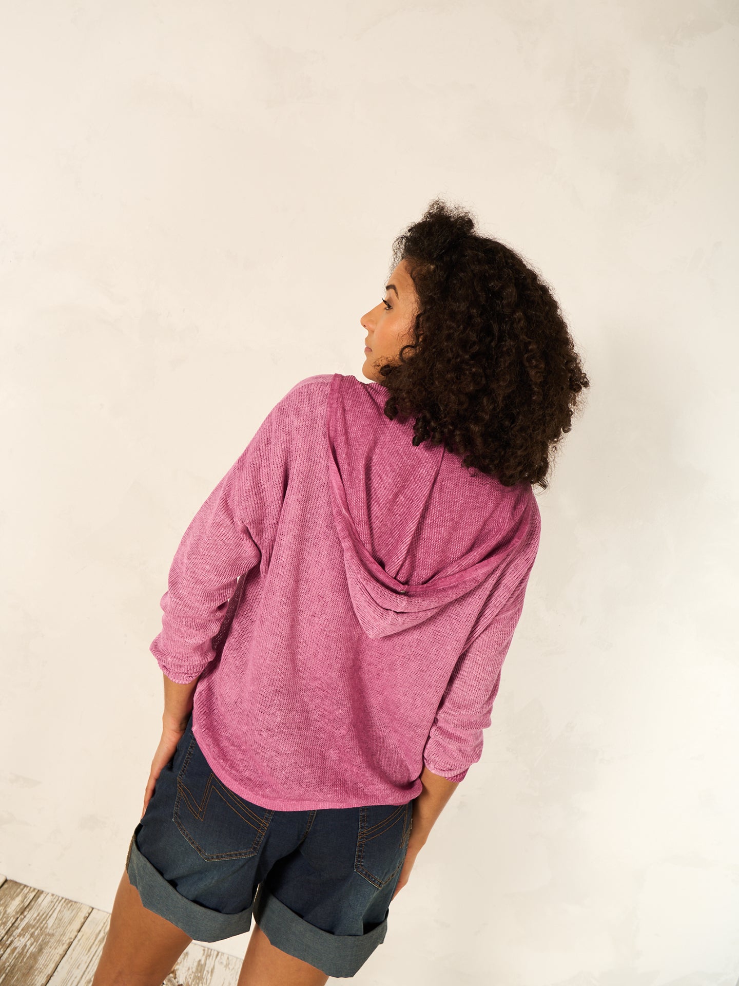 Leinenstrickjacke