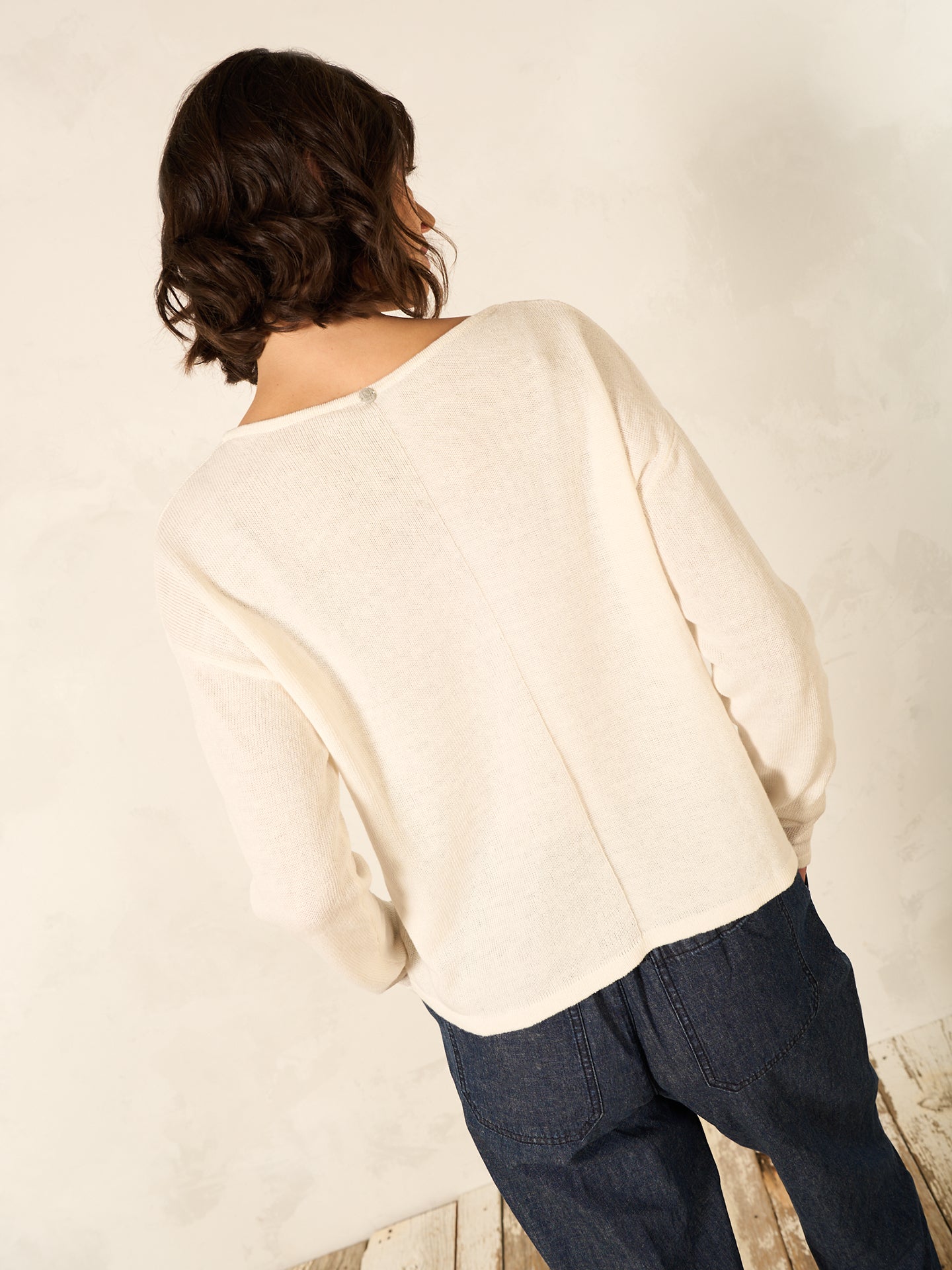 Strickpullover mit Leinen