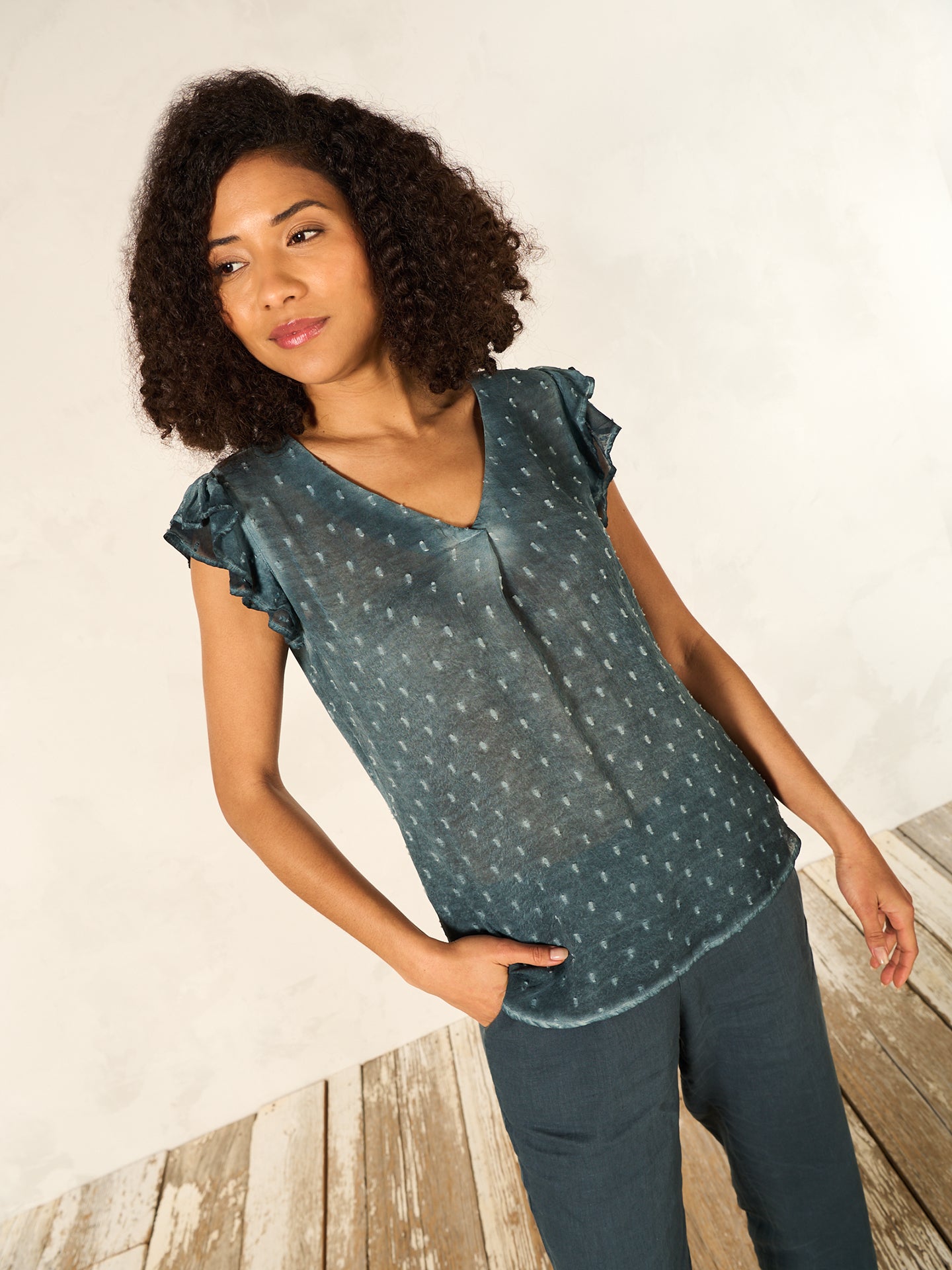 Bluse mit Rüschendetail