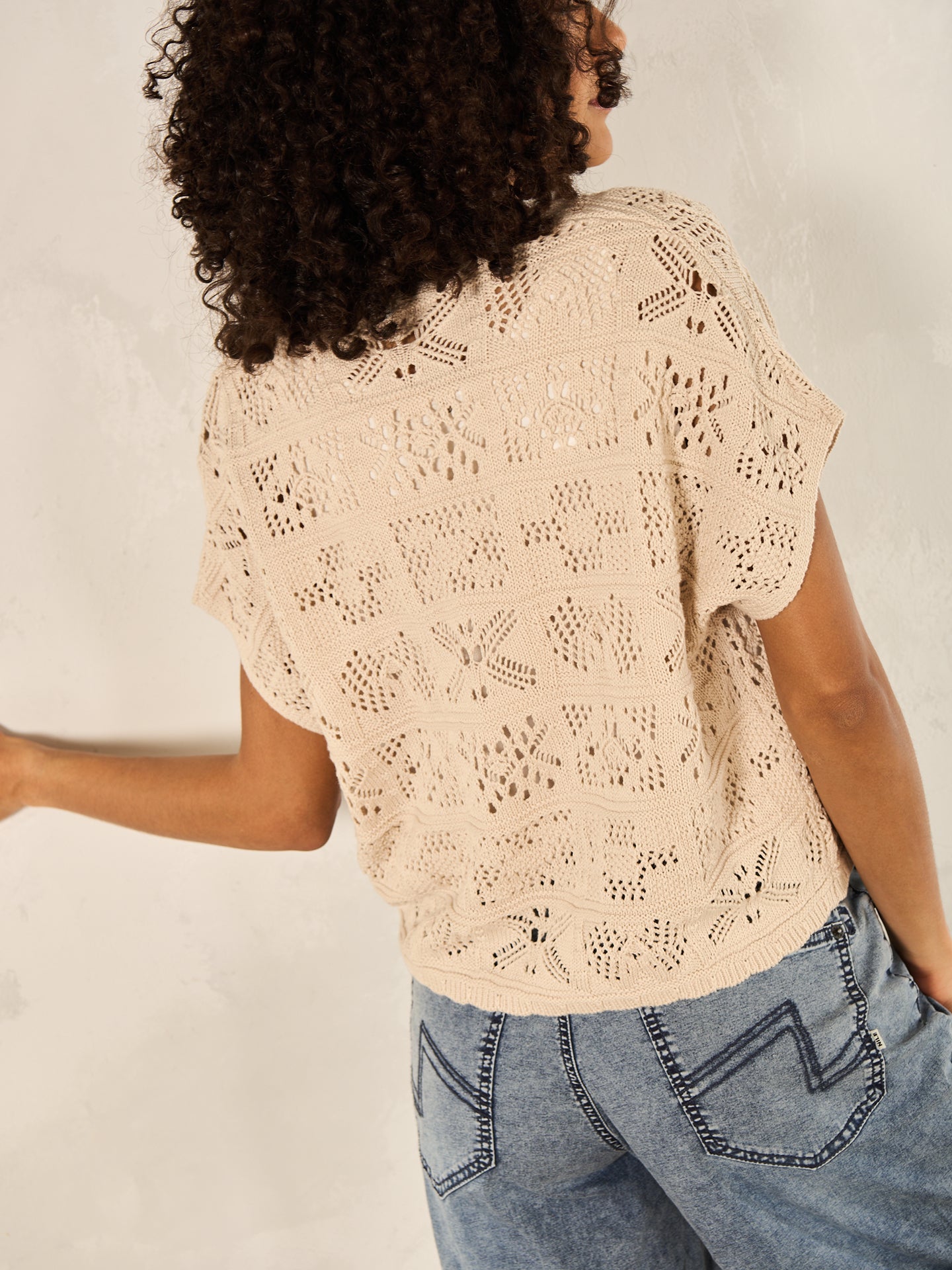 Giacca in maglia con scollo a V