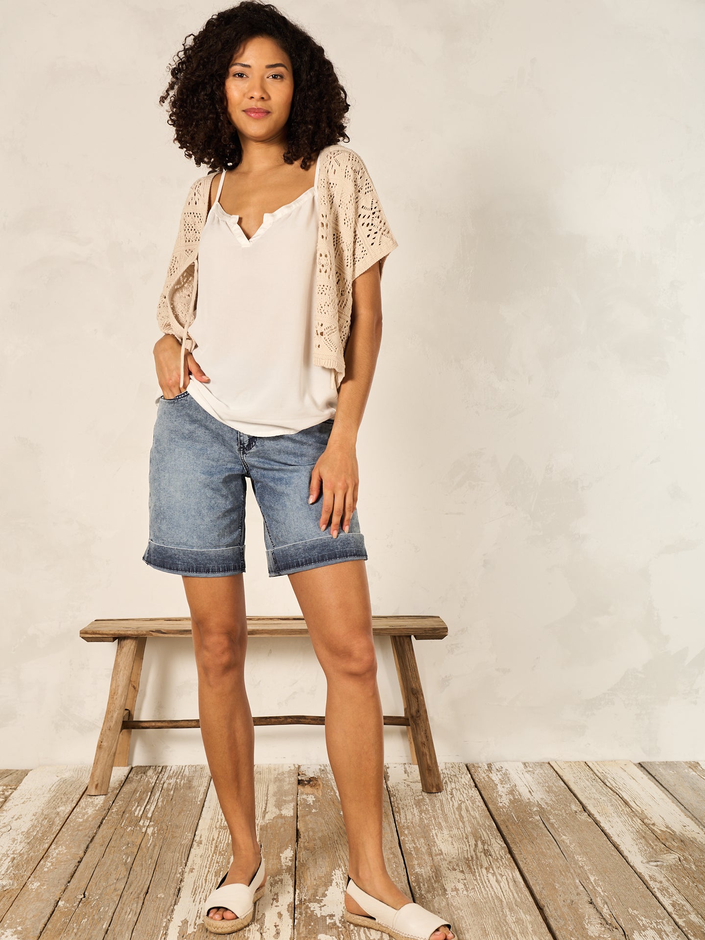 Giacca in maglia con scollo a V