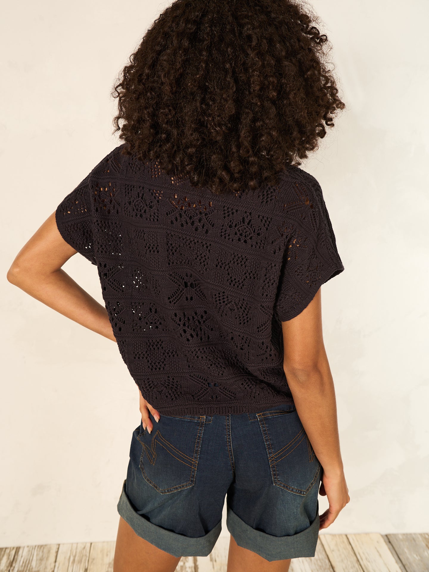 Giacca in maglia con scollo a V