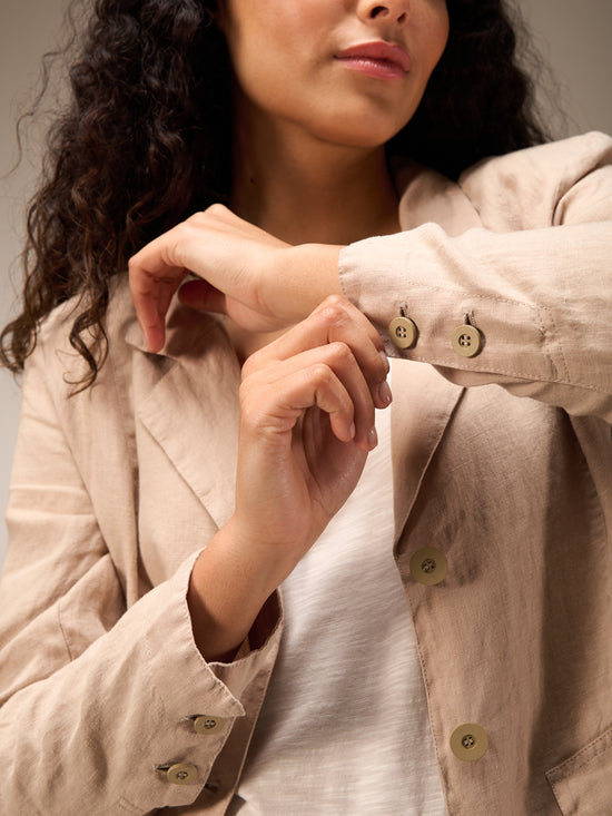 Blazer with linen
