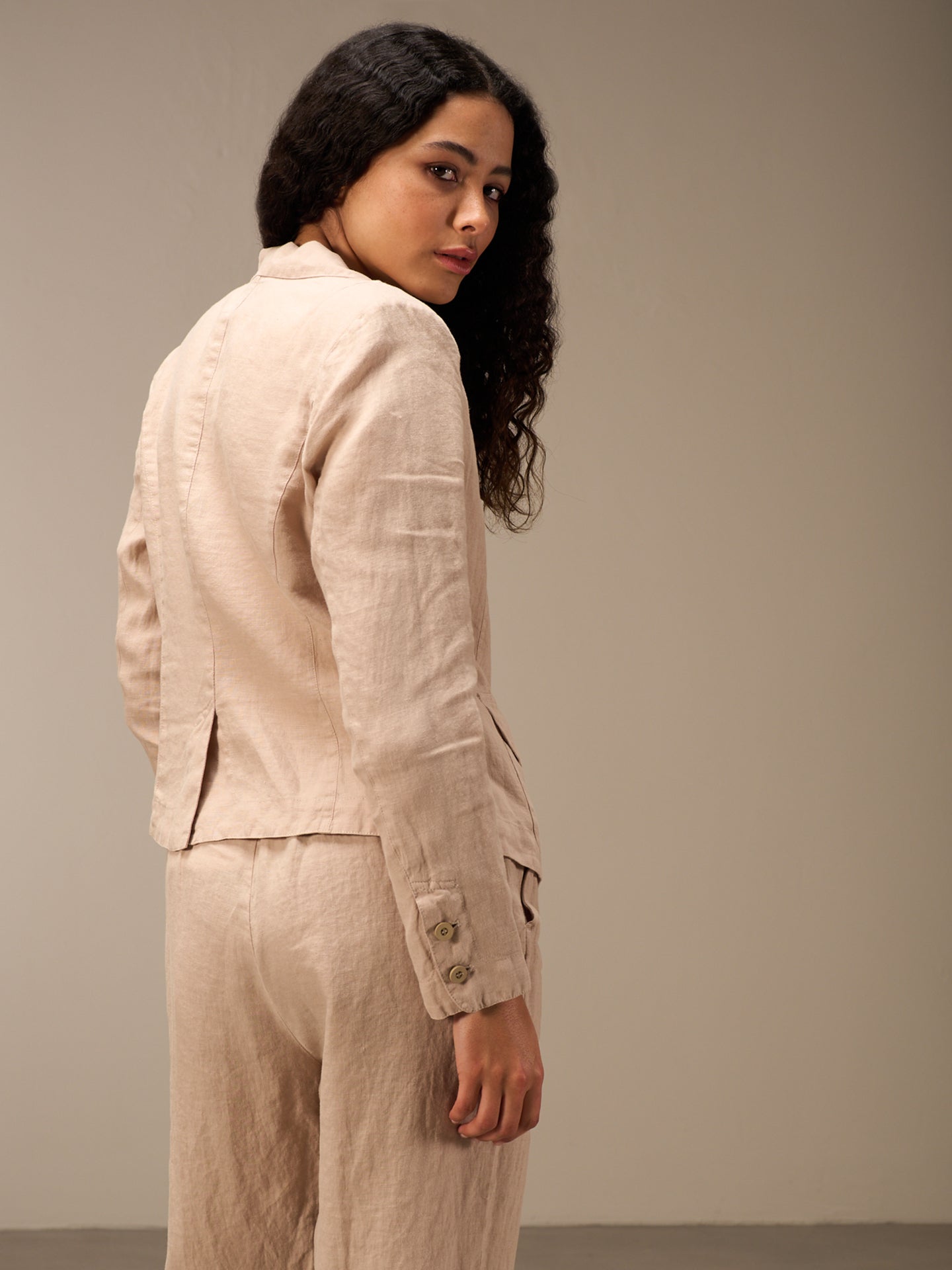 Blazer in misto lino