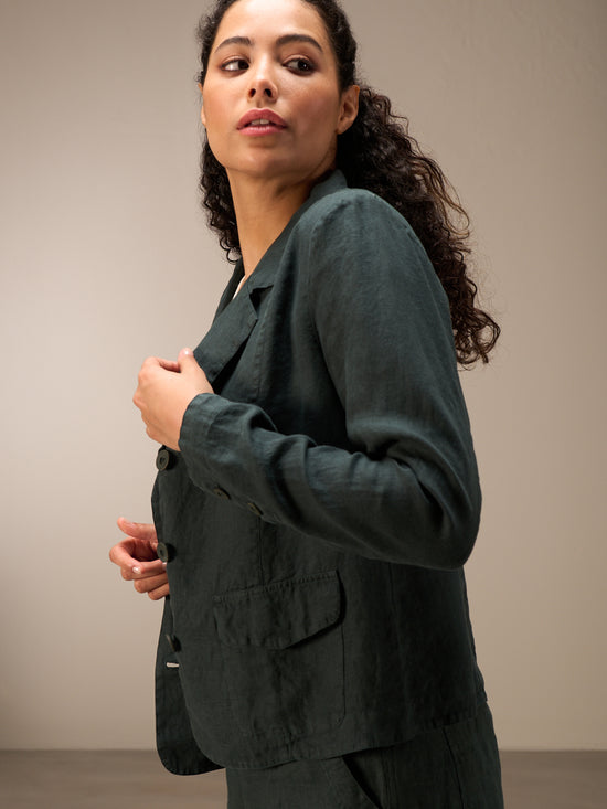 Blazer mit Leinen