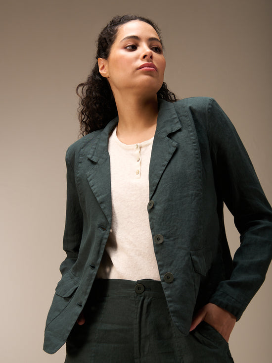 Blazer mit Leinen