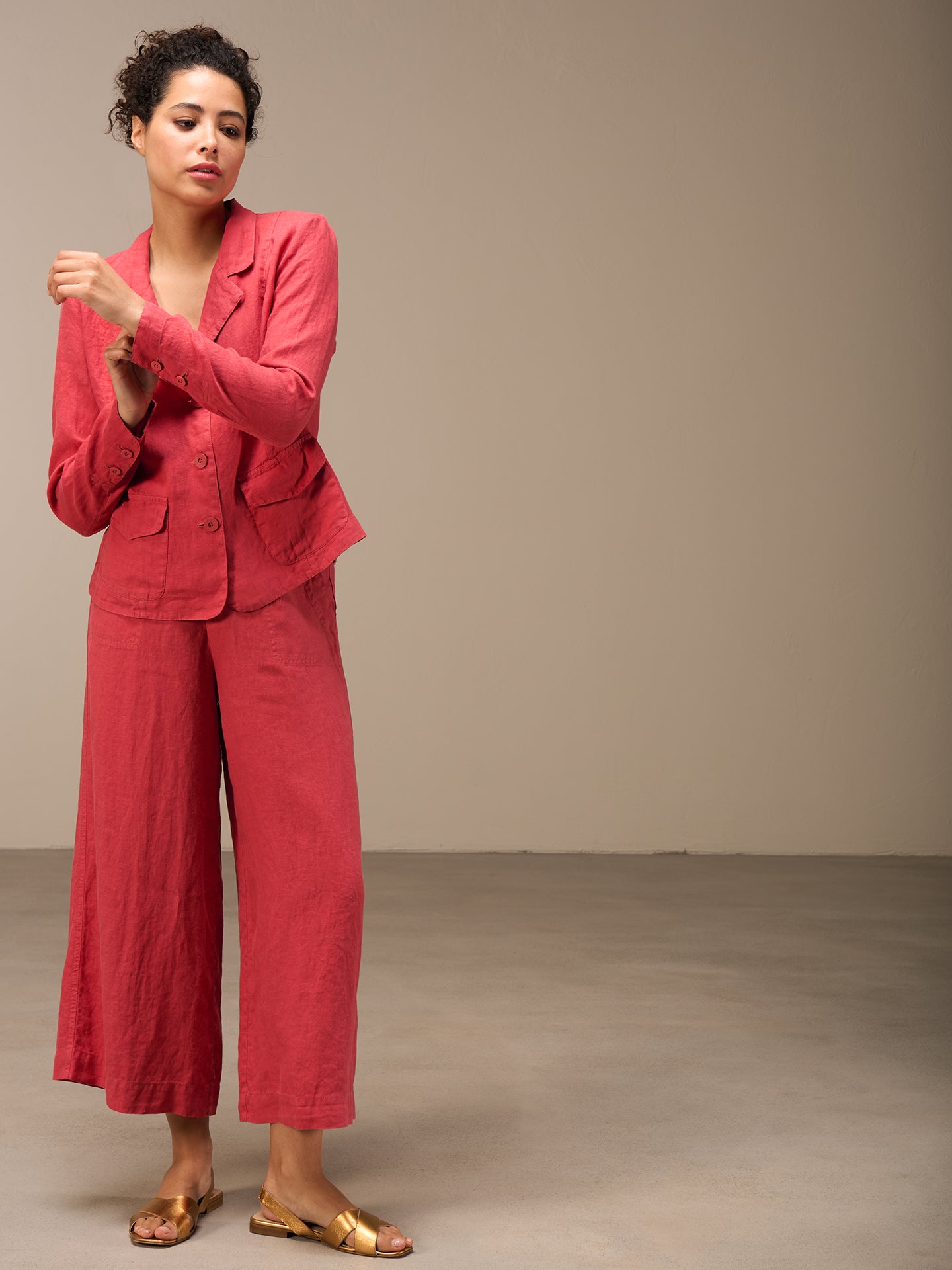 Blazer with linen