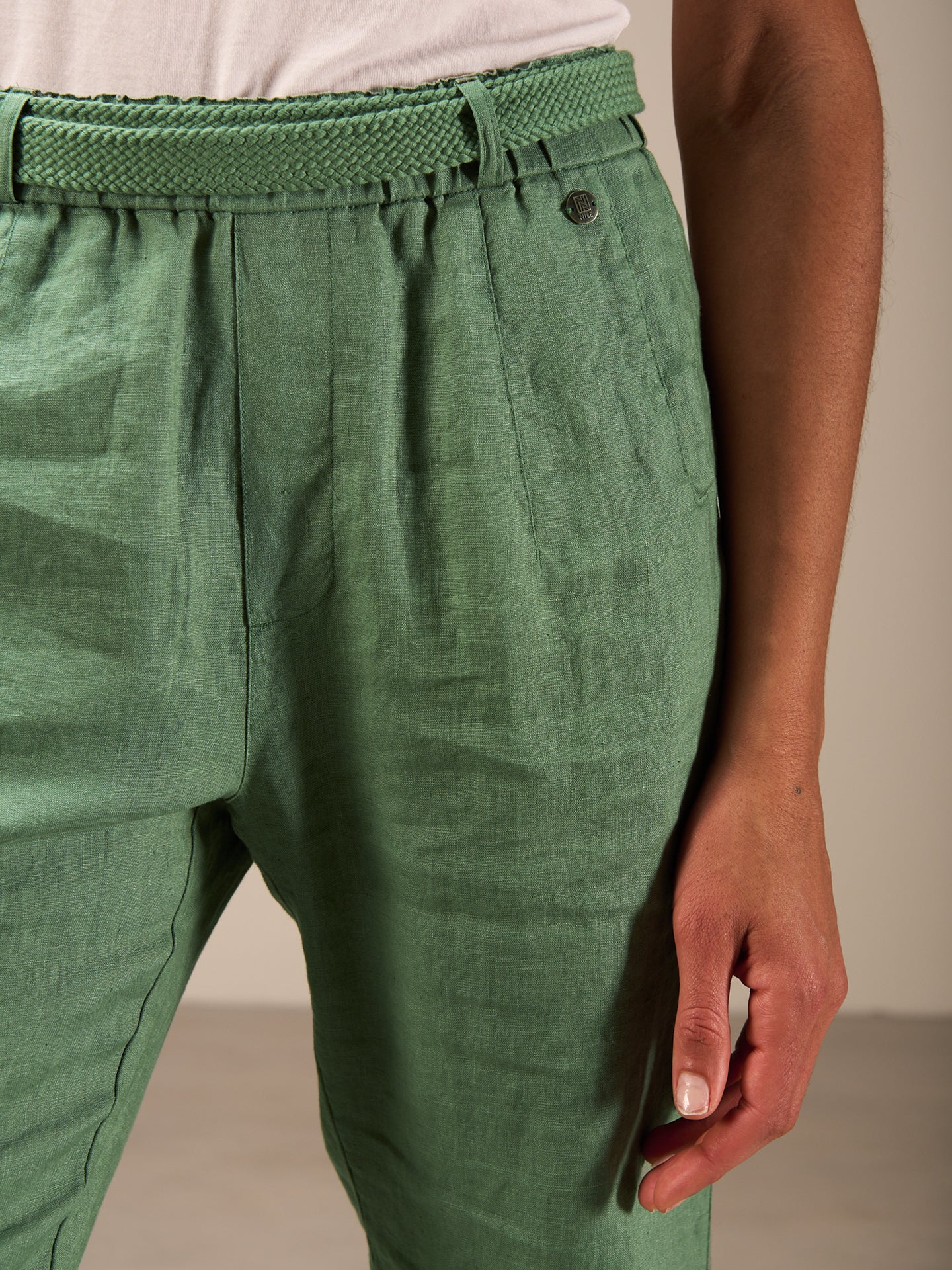 Pants with elastic waistband