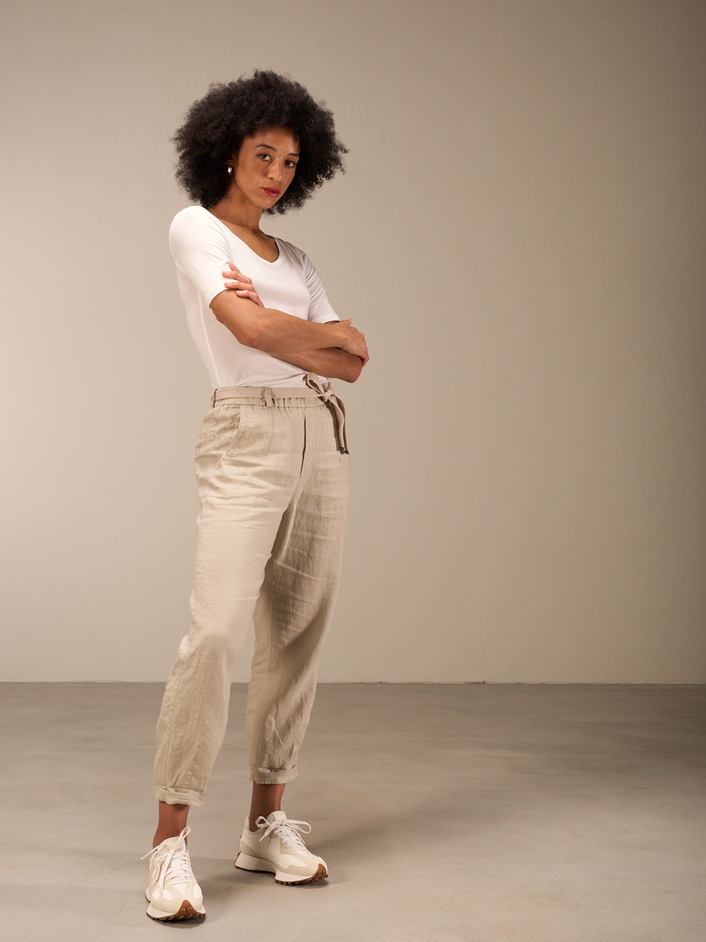 Pants with elastic waistband