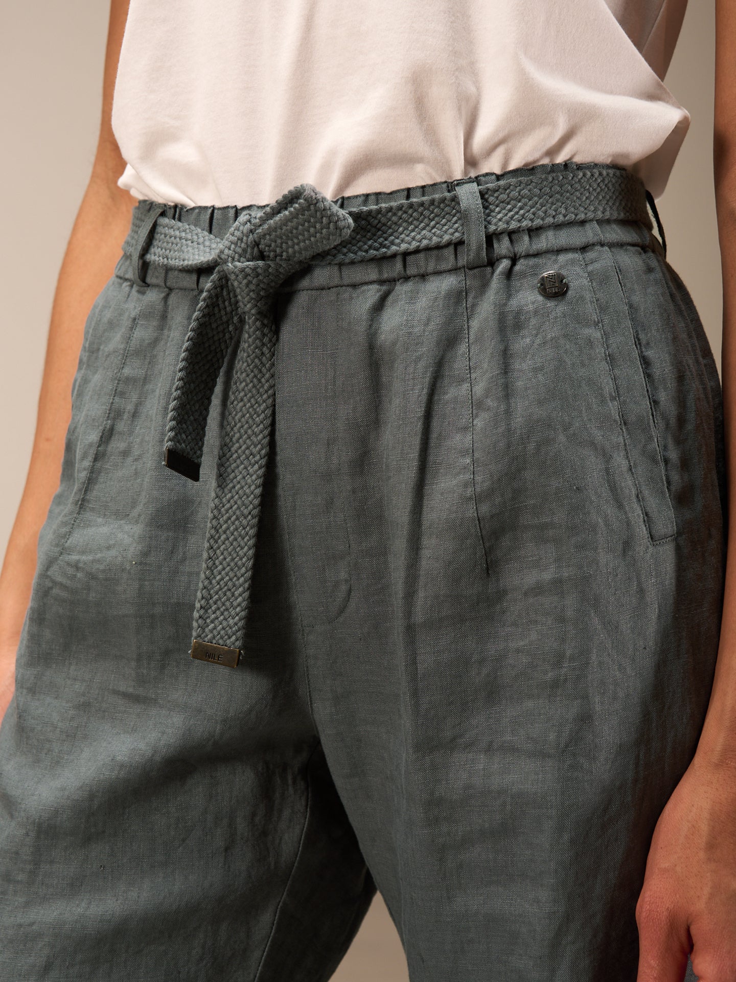 Pants with elastic waistband