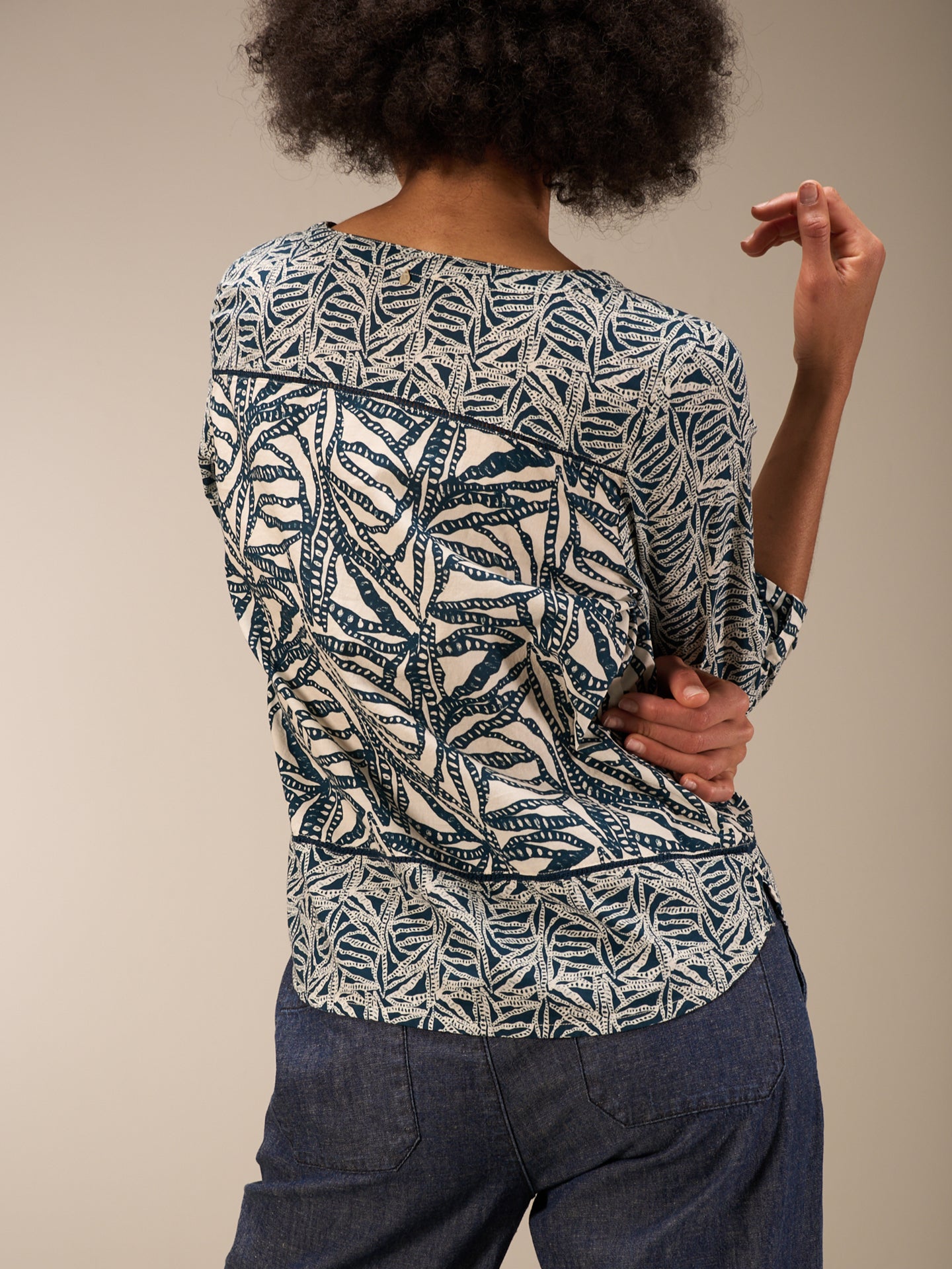 Bluse mit V-Ausschnitt