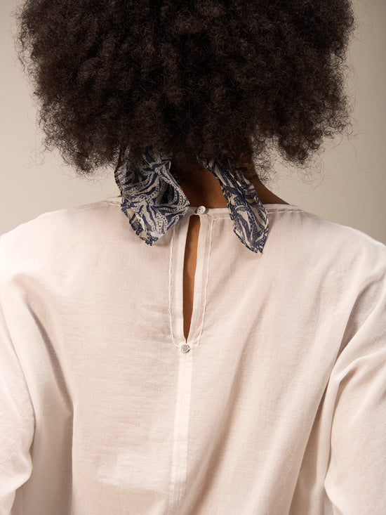 Round-neck blouse