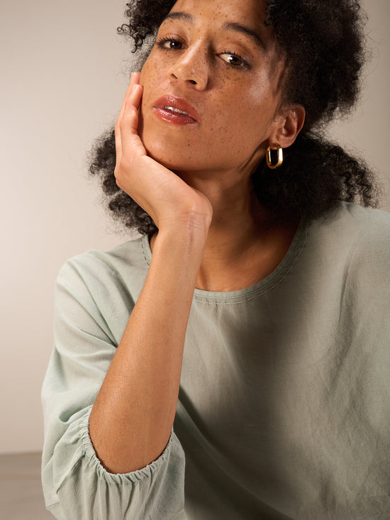 Round-neck blouse