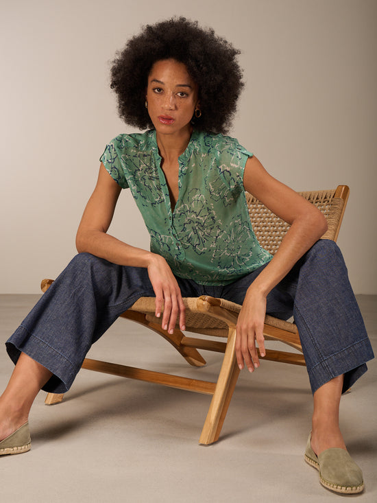 blouse à col rond