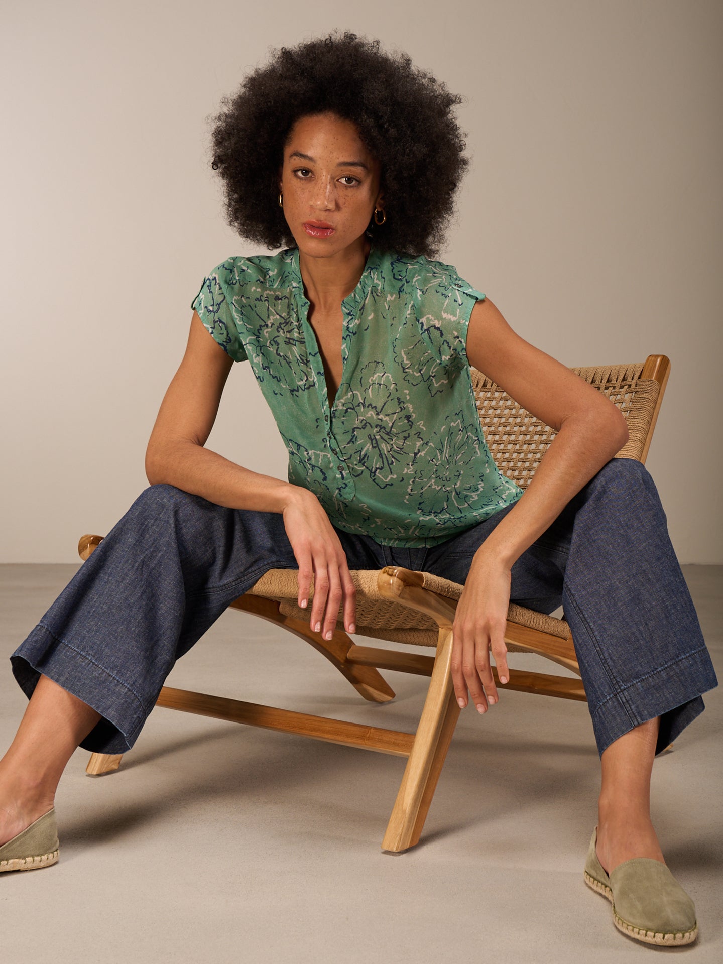 blouse à col rond