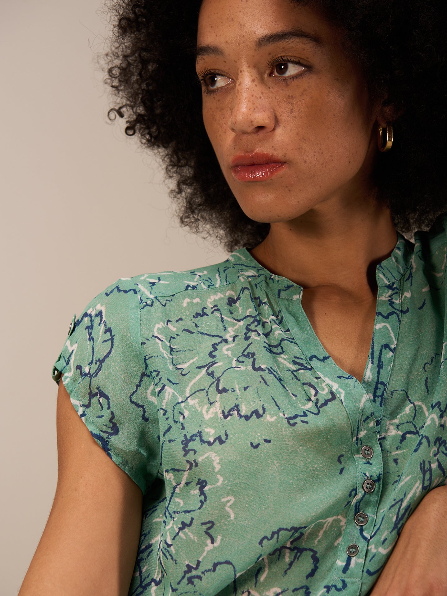 blouse à col rond