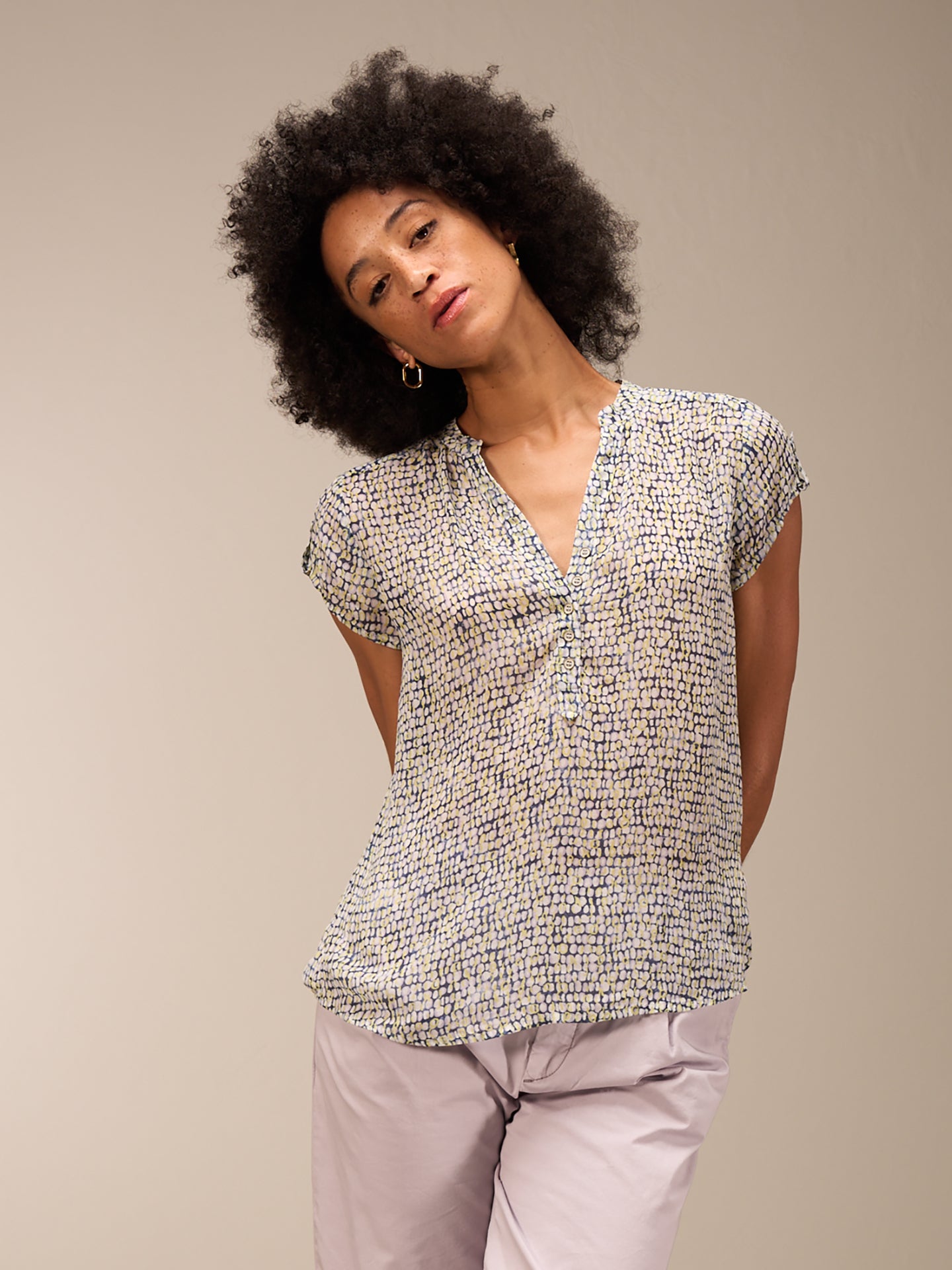 blouse à col rond