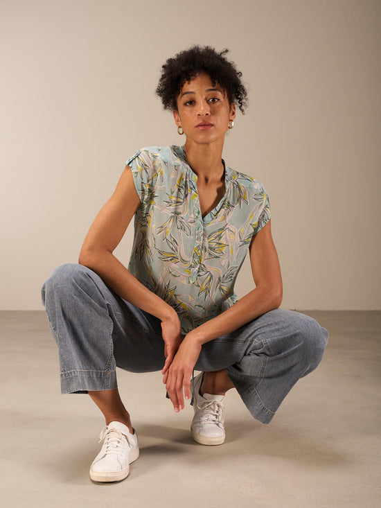 Bluse mit Rundhals