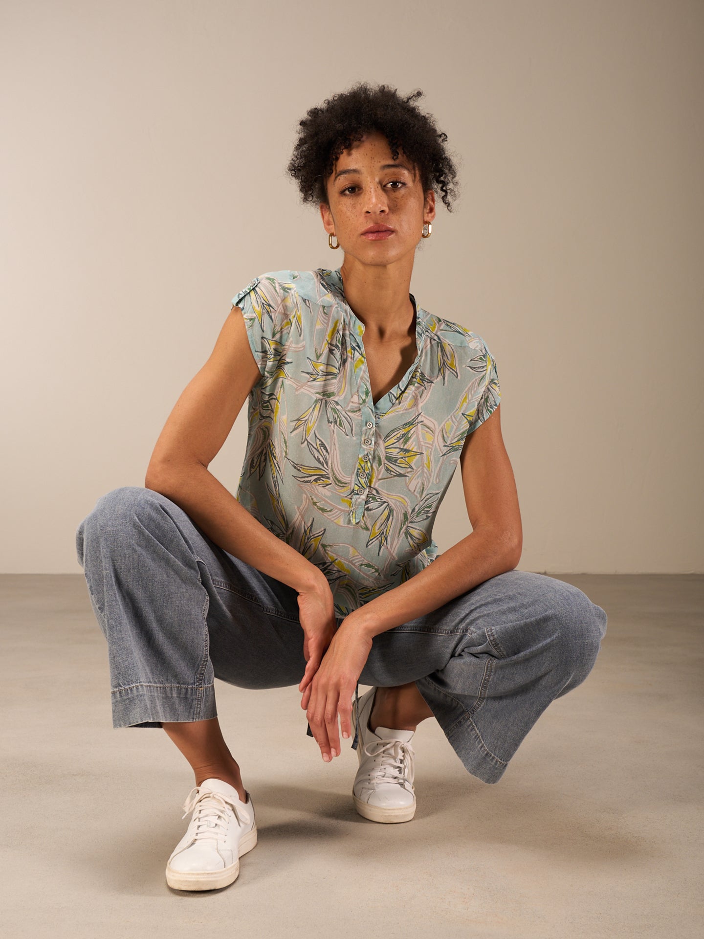blouse à col rond