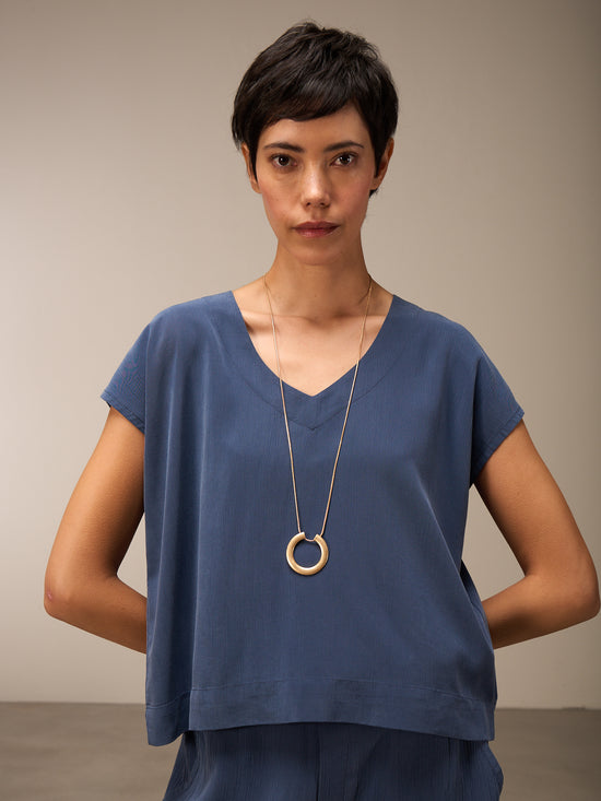 T-shirt avec col en V