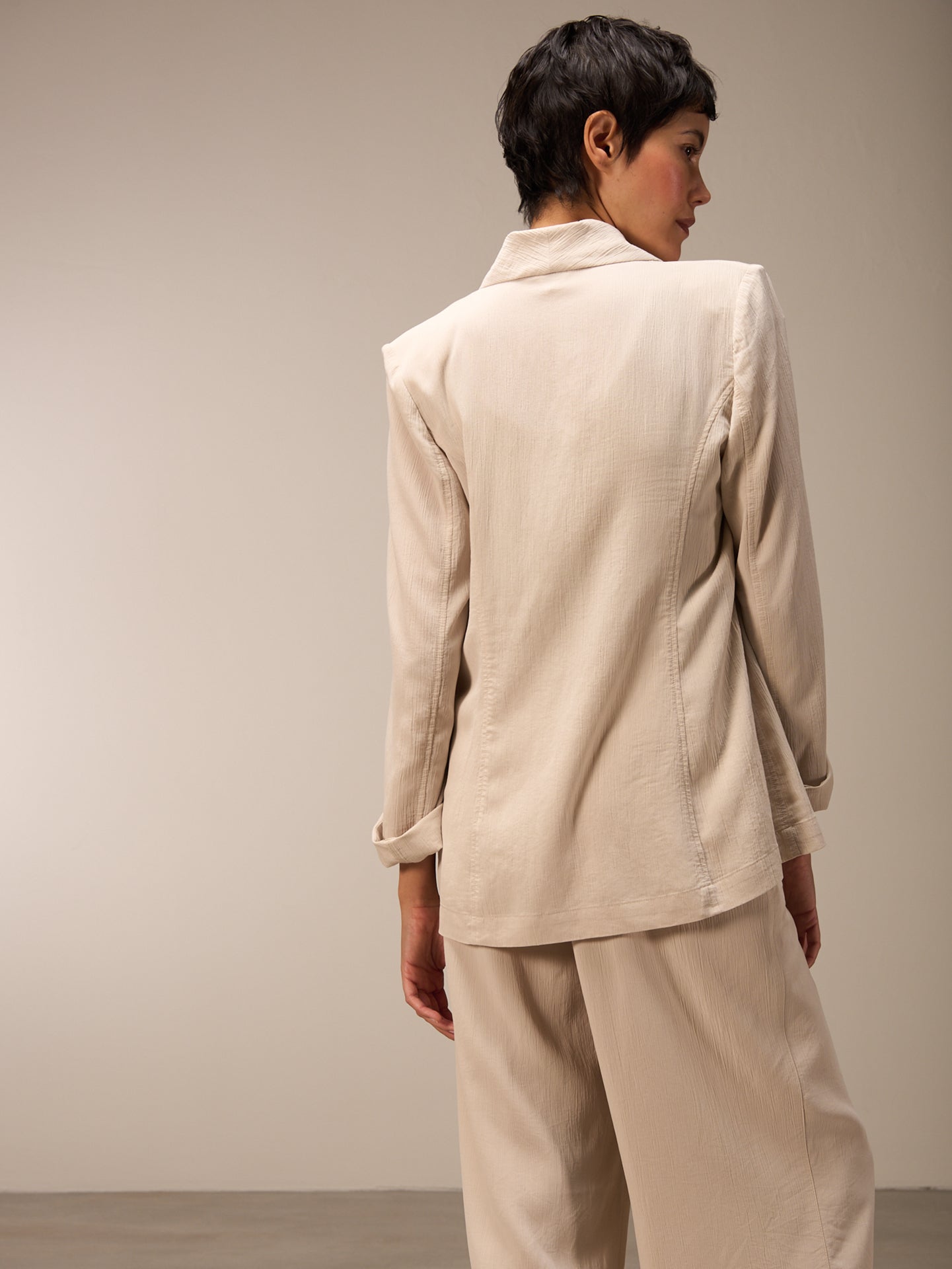 Blazer con collo a scialle