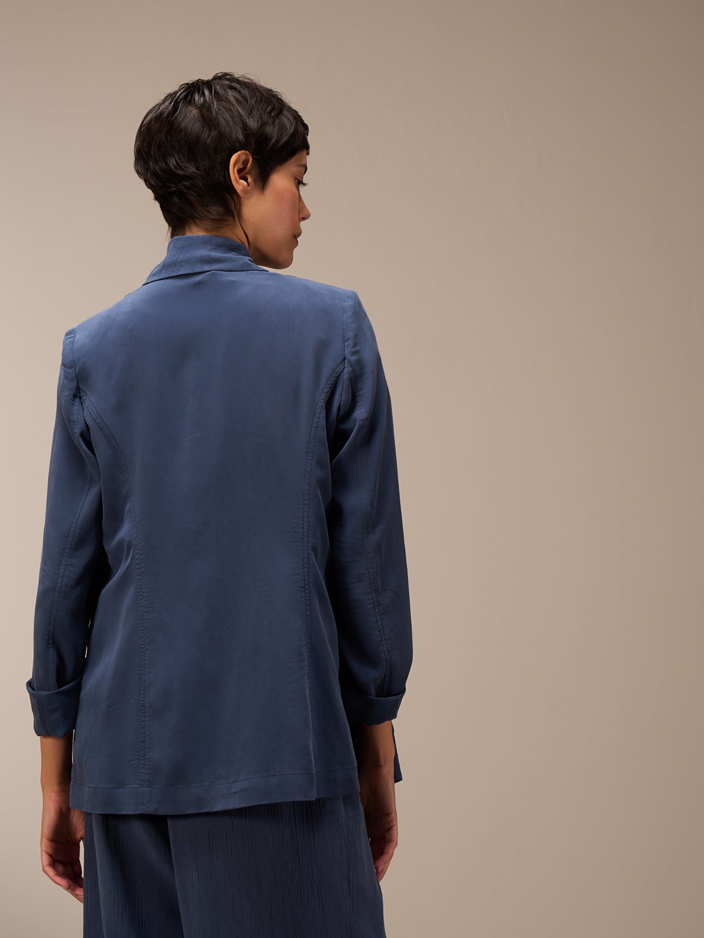 Blazer con collo a scialle