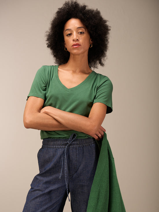T-shirt à manches coupées raccourcies
