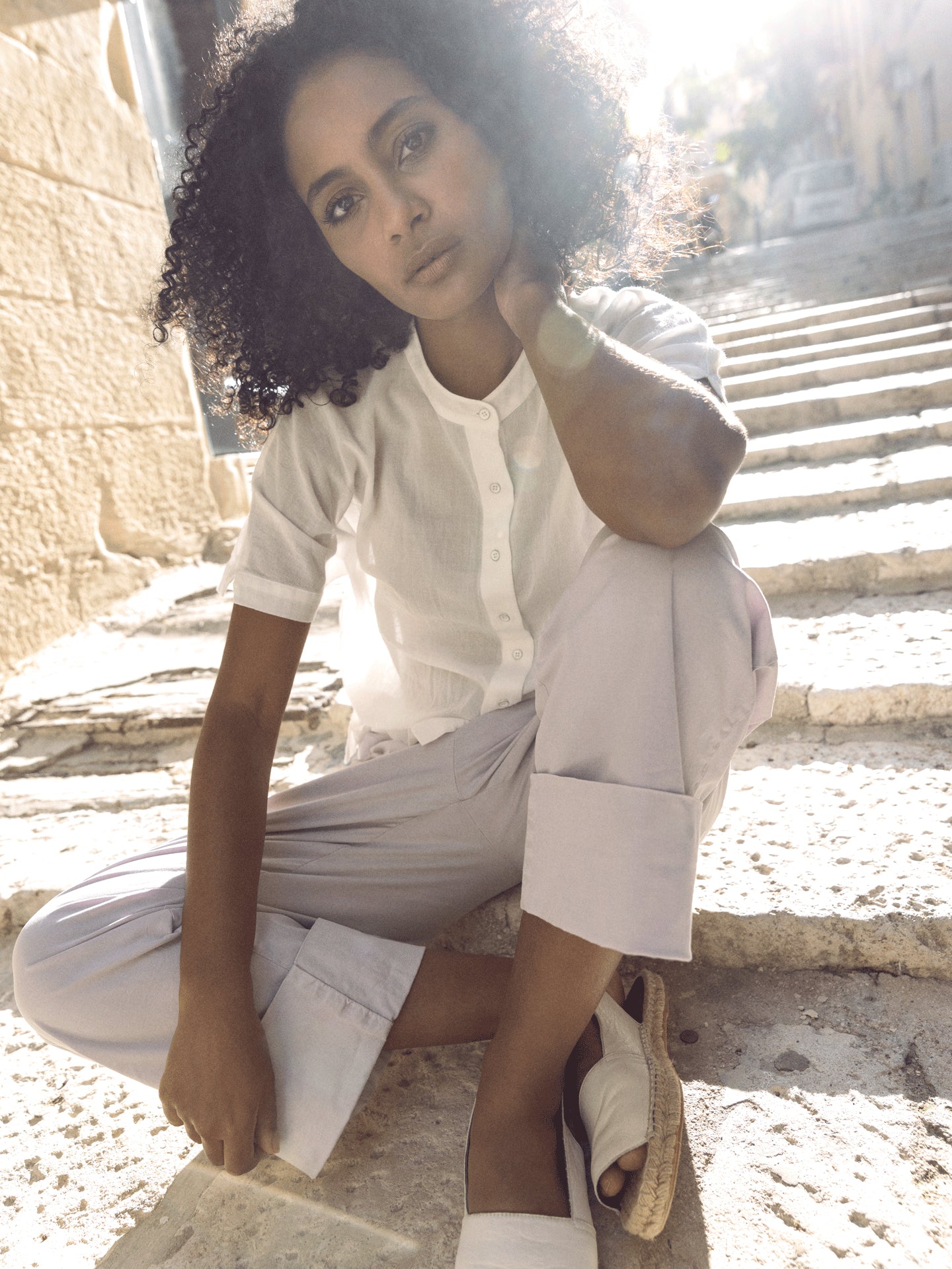 Pants with pleats