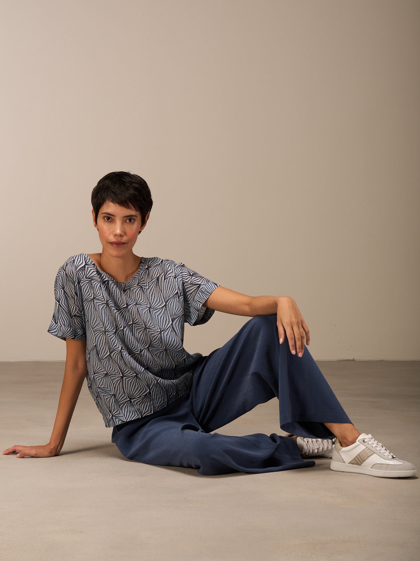 blouse à col rond