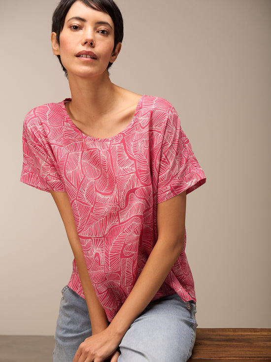 Round-neck blouse