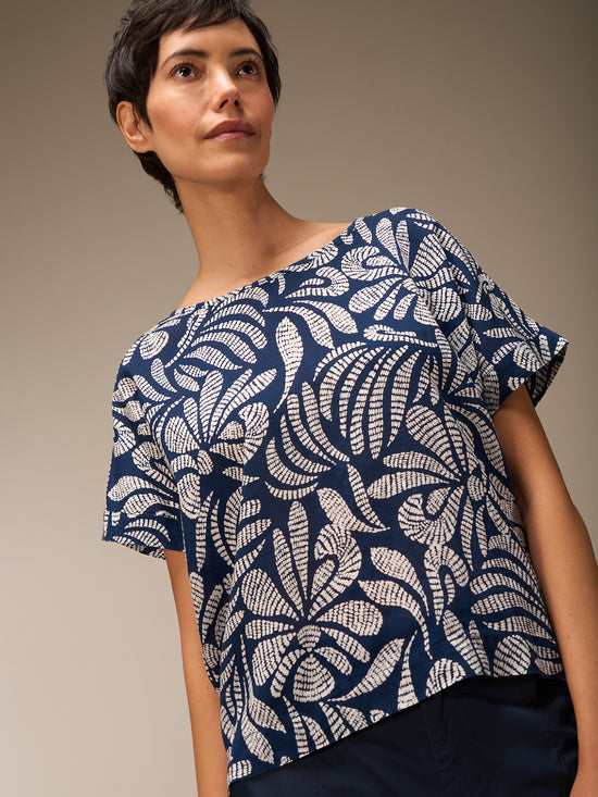 Bluse mit Rundhals