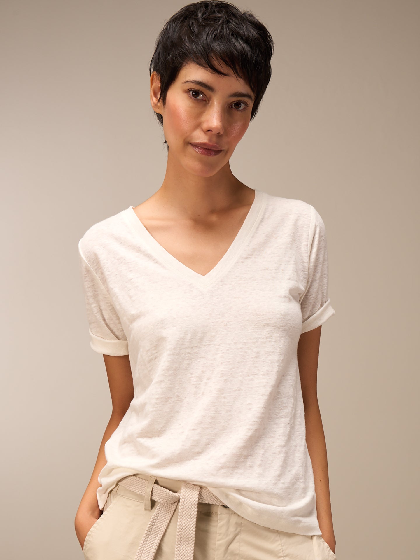T-shirt avec col en V