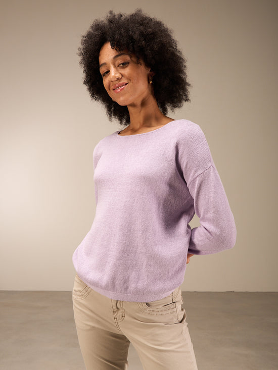 Strickpullover mit Leinen
