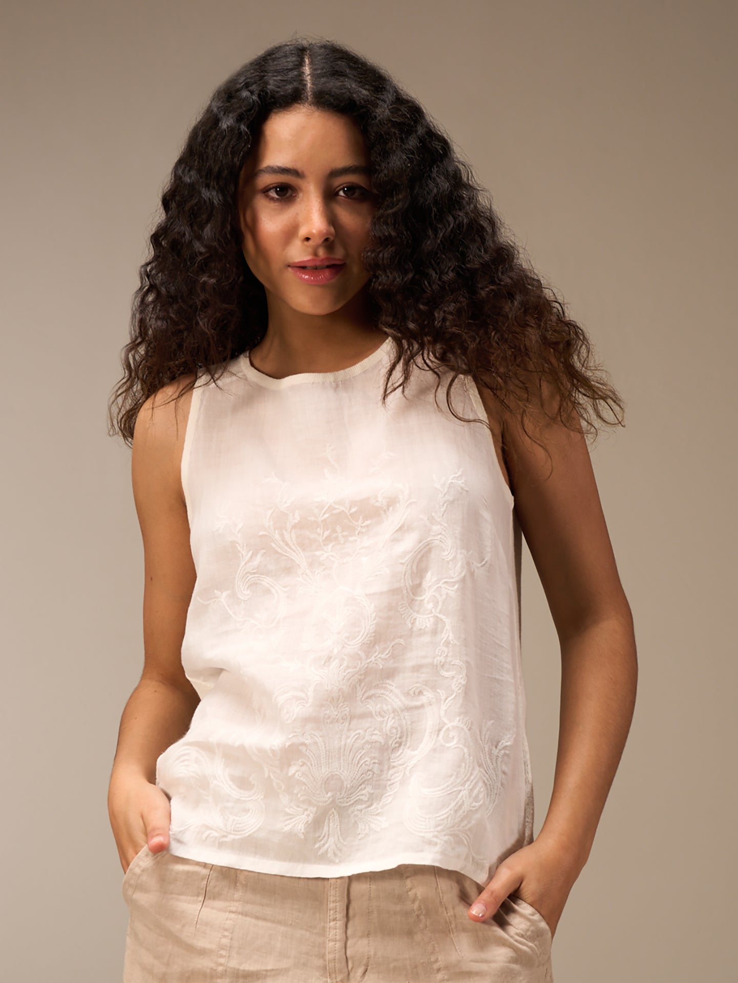 Round-neck top
