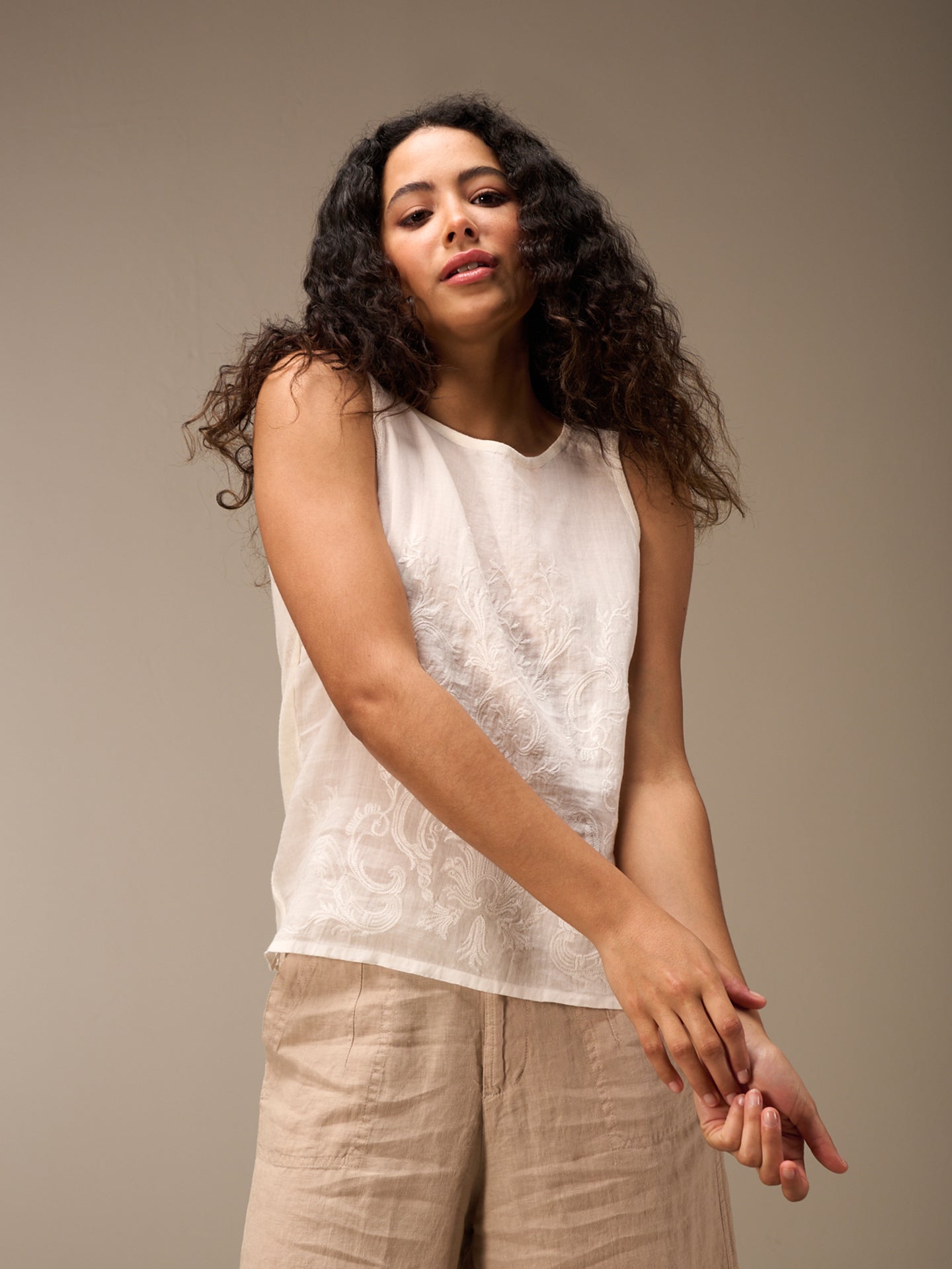 Round-neck top