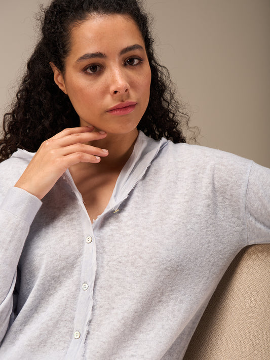 Strickjacke mit Kapuze