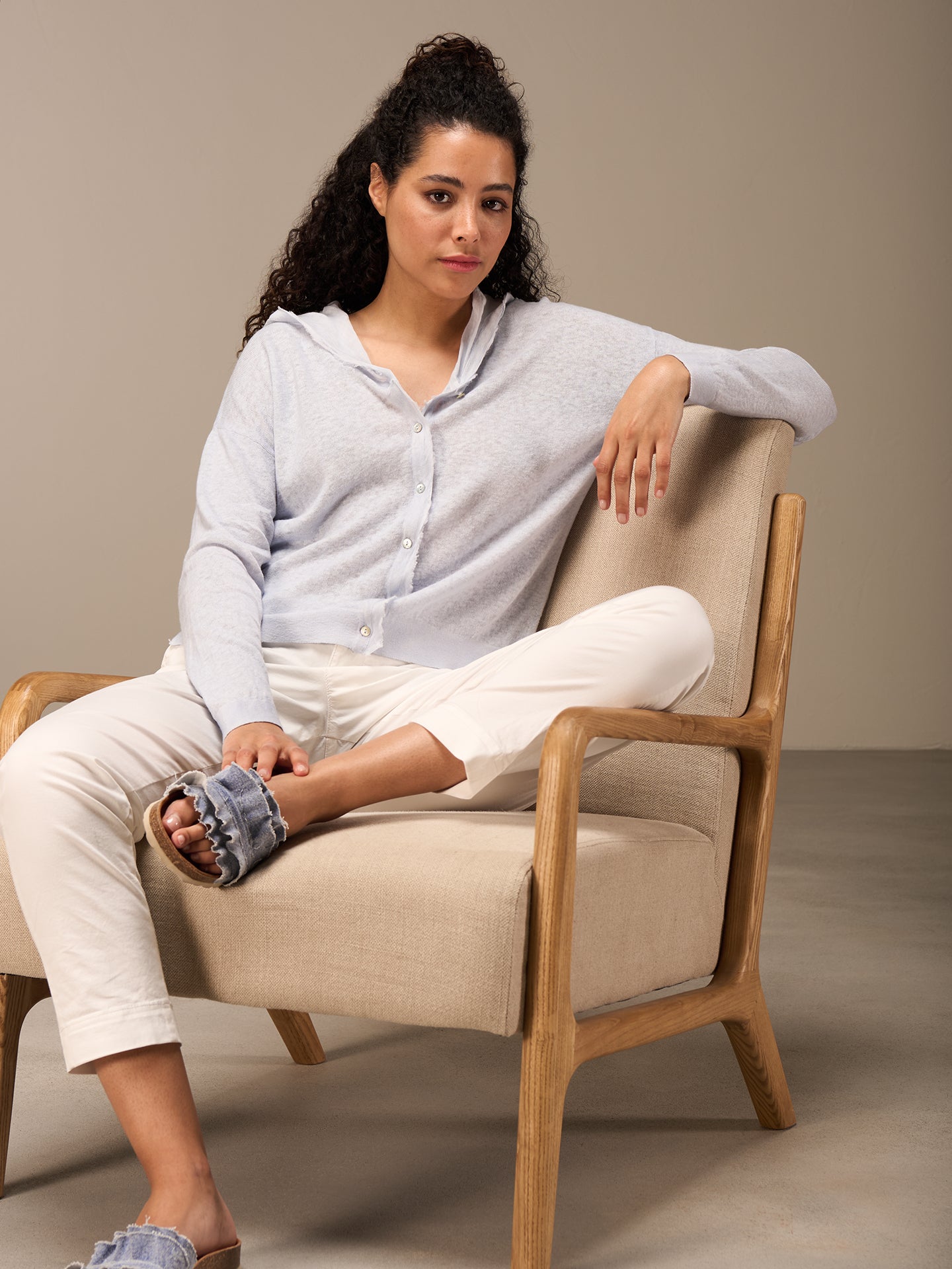 Hooded cardigan