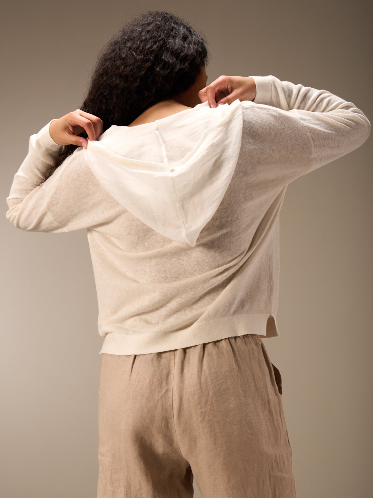 Hooded cardigan