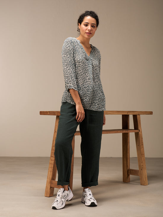 Bluse mit V-Ausschnitt