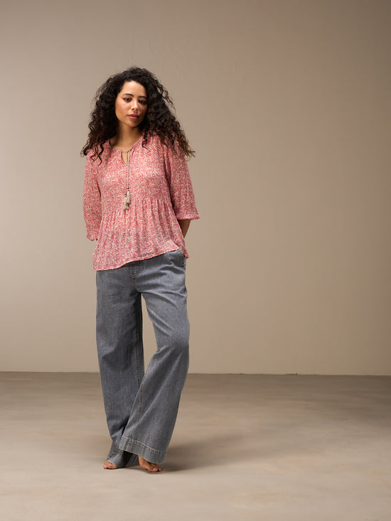 blouse à volants