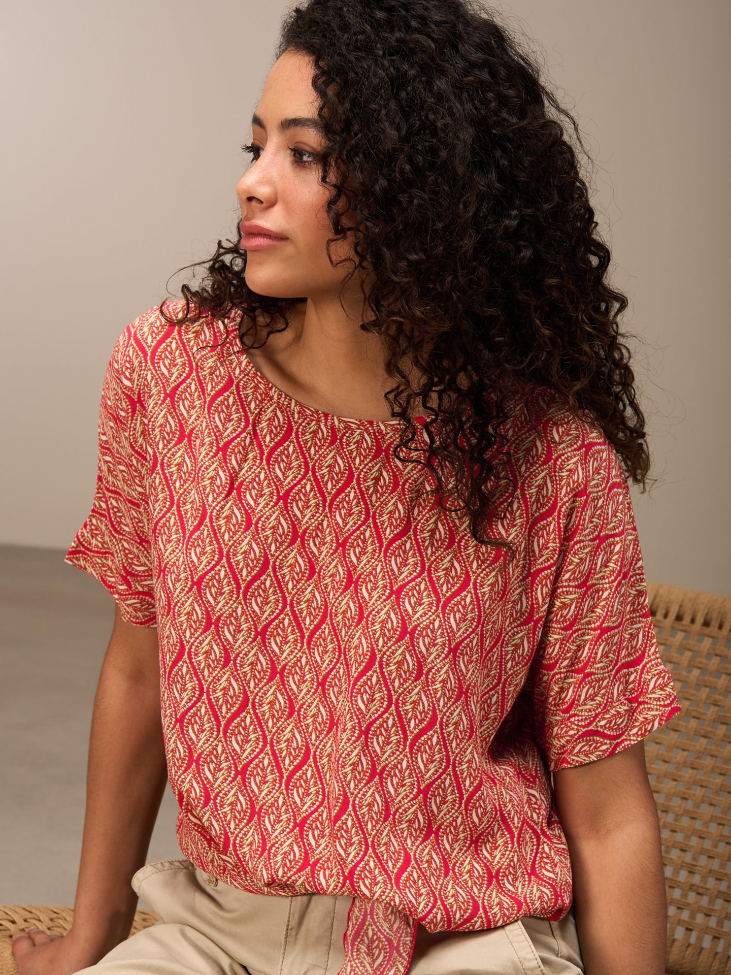 Knotted blouse