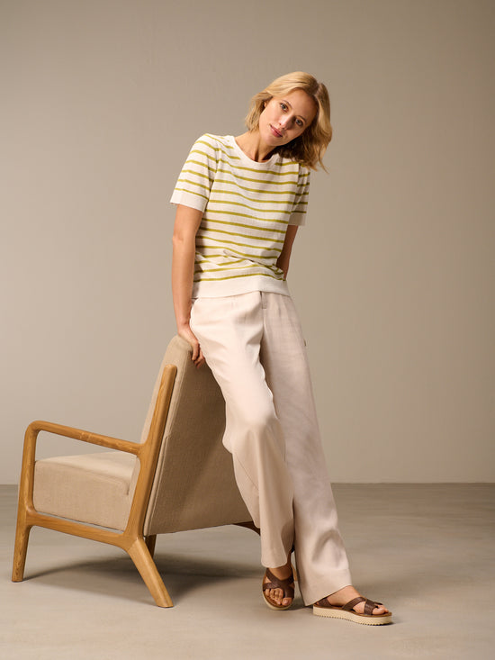 Strickpullover mit Leinen