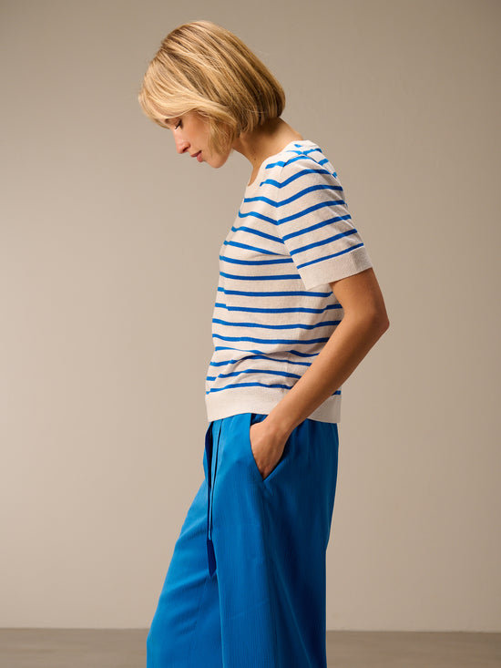 Strickpullover mit Leinen