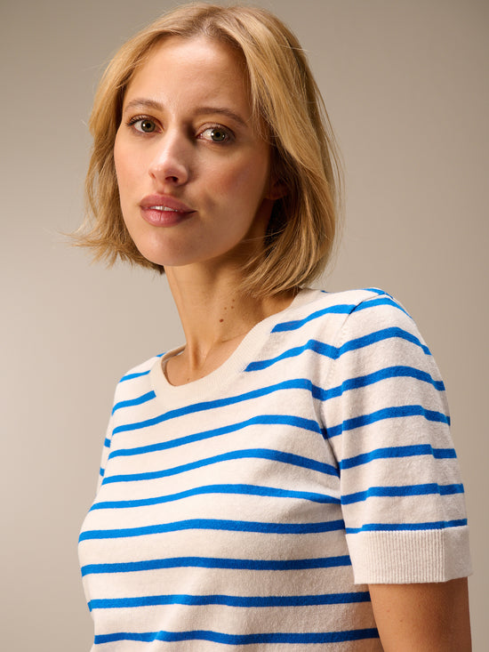 Strickpullover mit Leinen