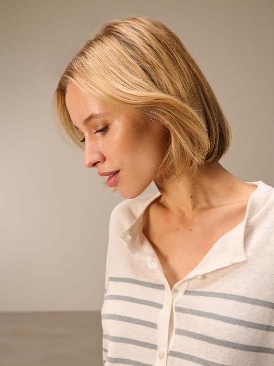 Strickjacke mit Leinen