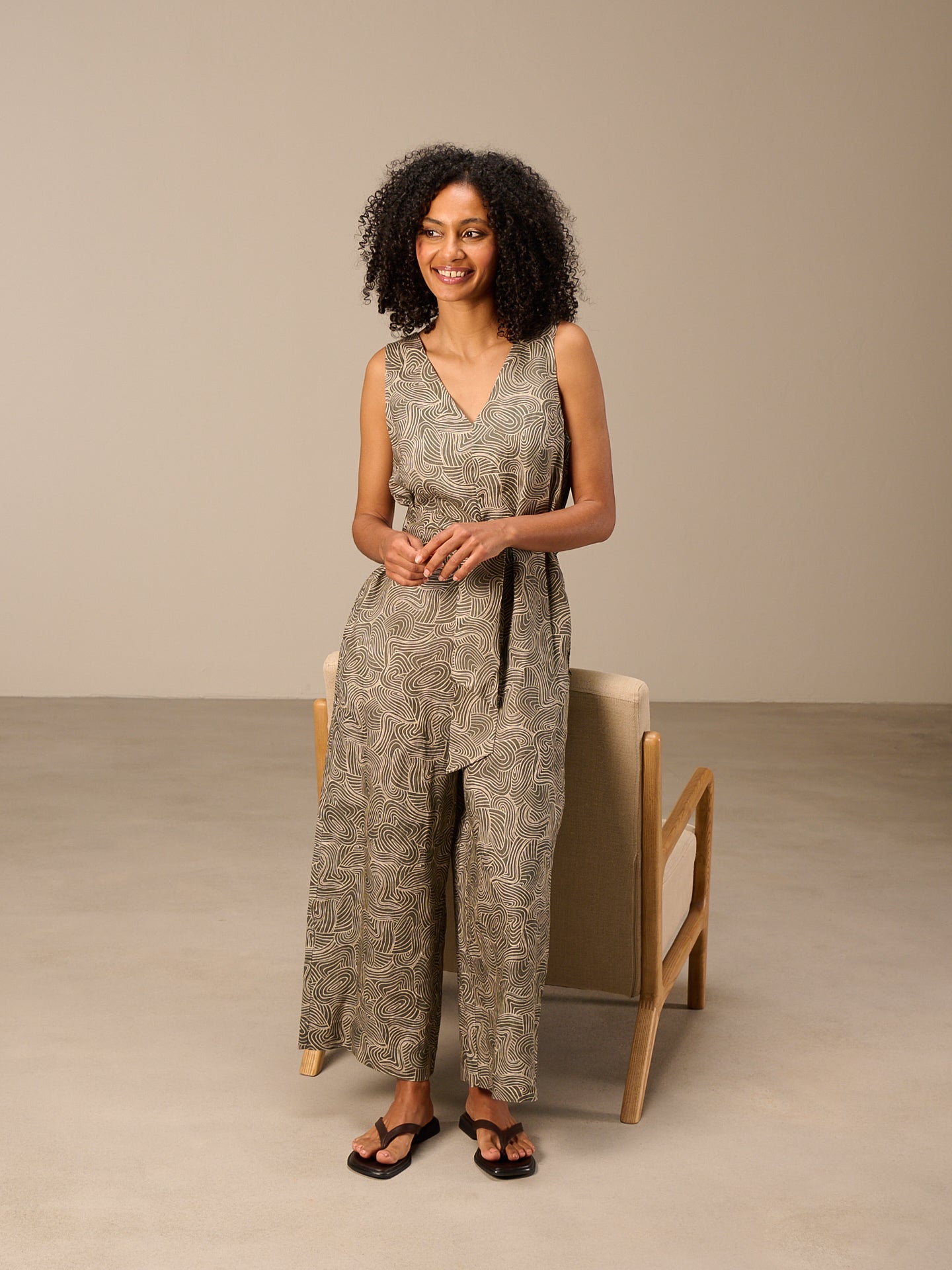 Jumpsuit mit Gürtel