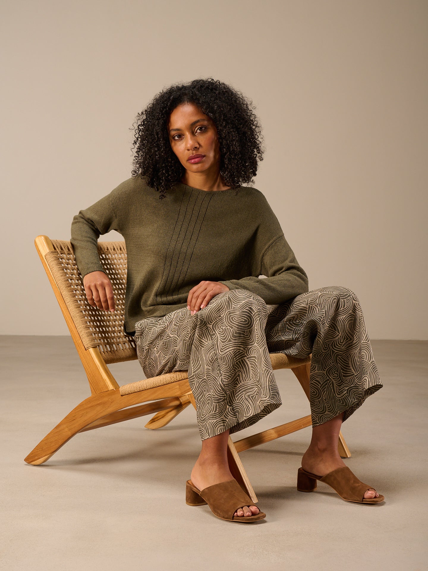 Maglione in maglia misto lino
