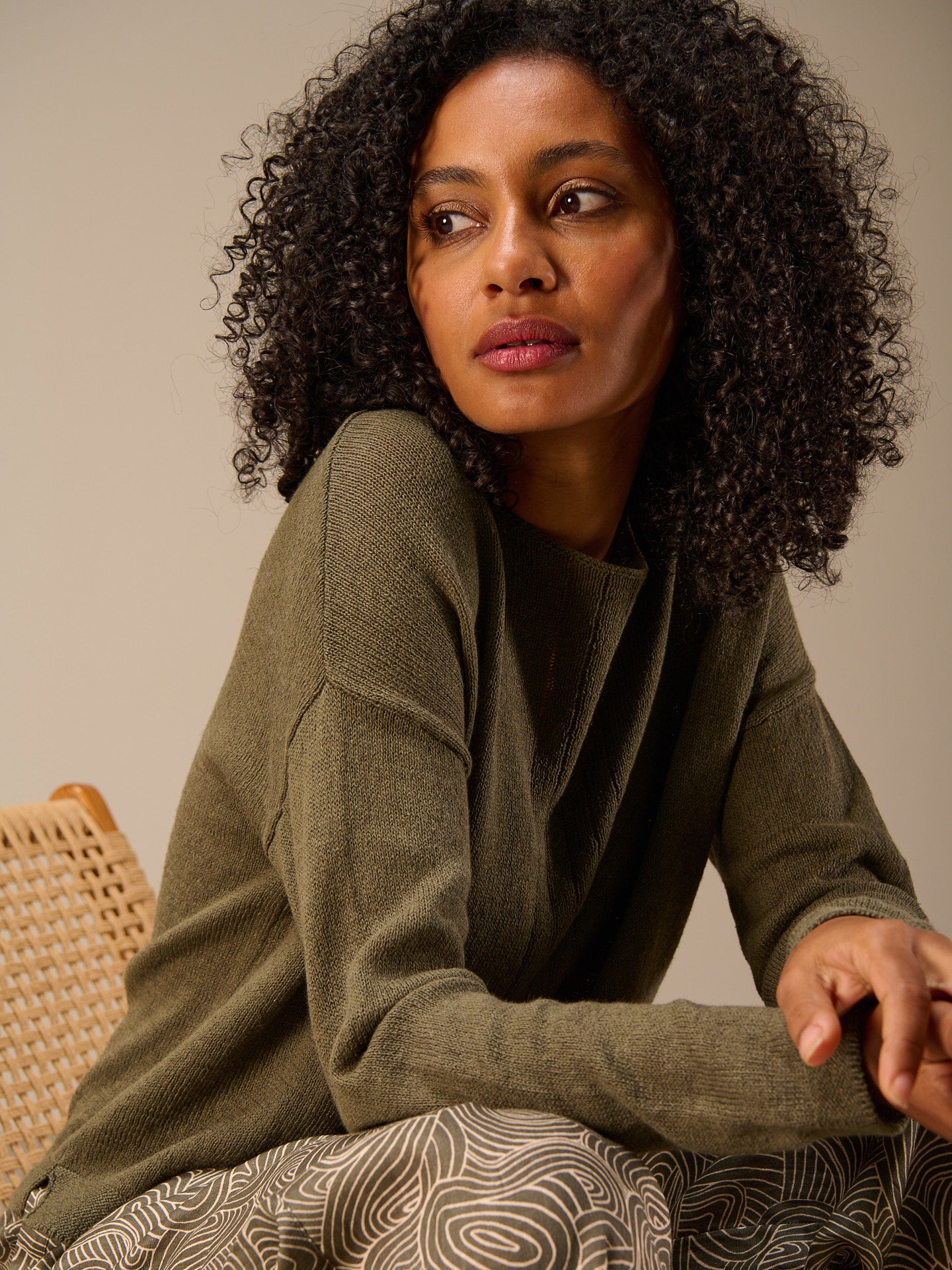 Maglione in maglia misto lino